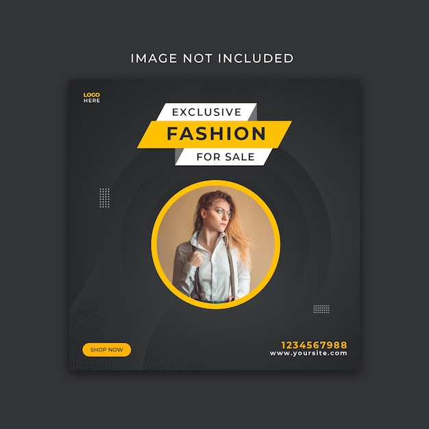 Fashion sale banner for social media facebook post and web banner