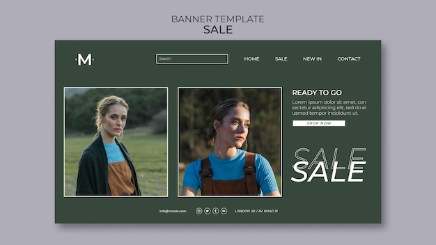 Fashion sale banner template