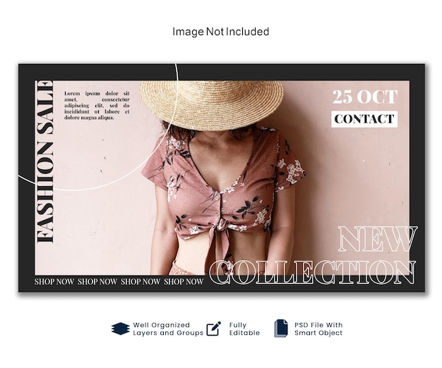 Fashion sale banner template