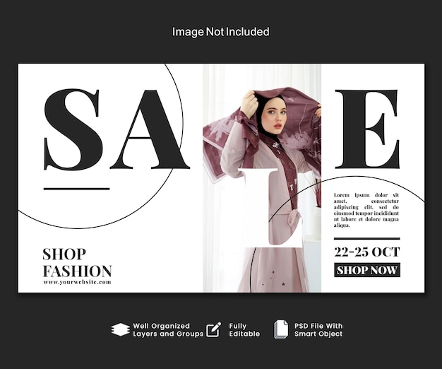 PSD fashion sale banner template