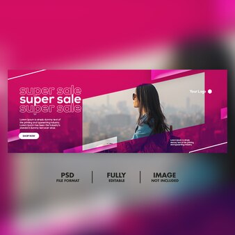 image slider website template free download PSD fashion sale facebook banner template