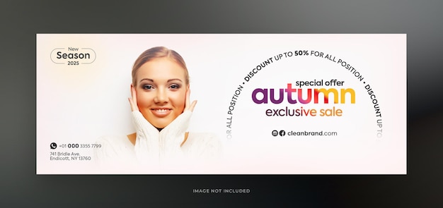 PSD fashion sale facebook post social media post of web banner ontwerp sjabloon