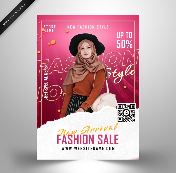 Fashion sale flyer psd template