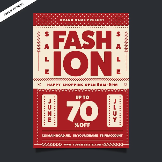 PSD fashion sale flyer template