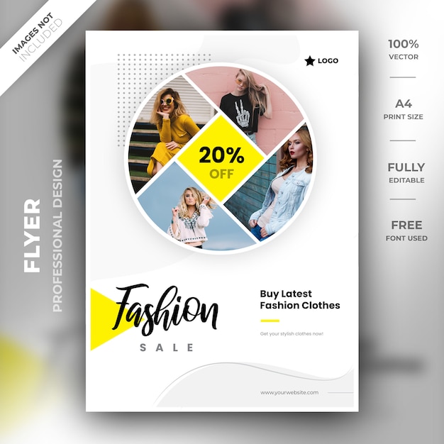 Fashion sale flyer template