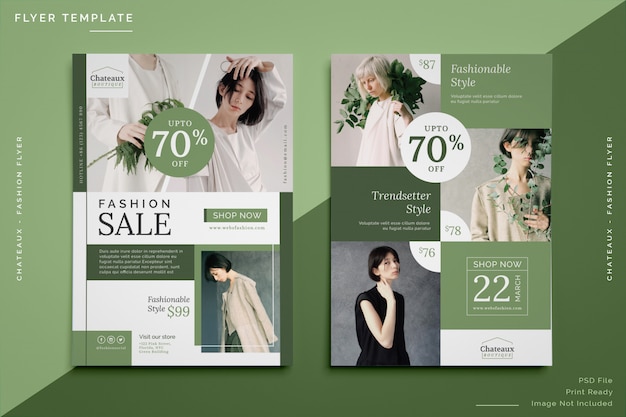 Fashion sale flyer template