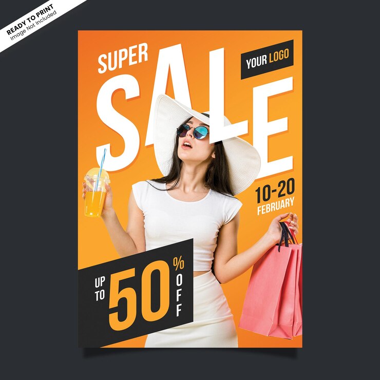 PSD шаблон fyer для распродажи модной одежды