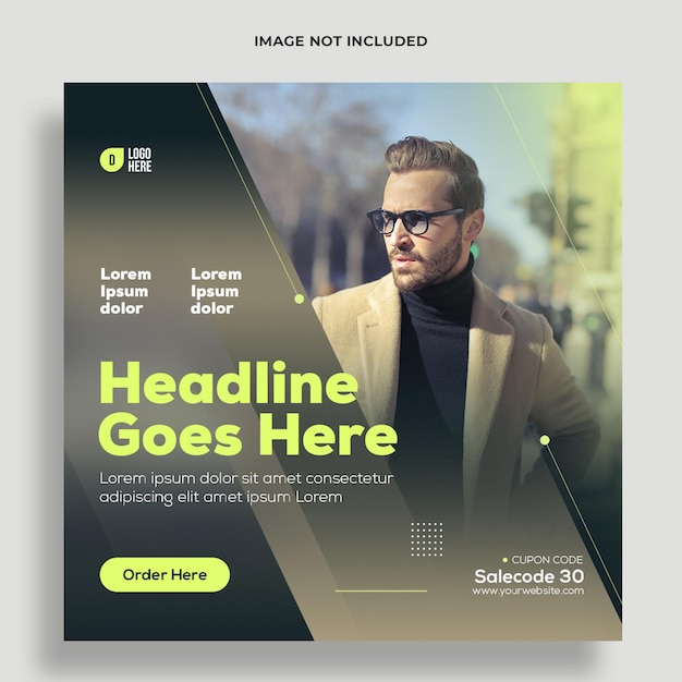 Fashion sale Instagram banner template