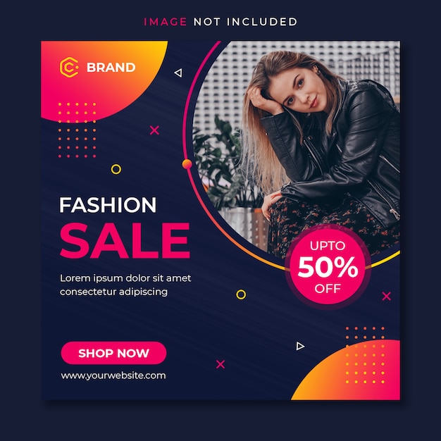 Fashion sale instagram banner