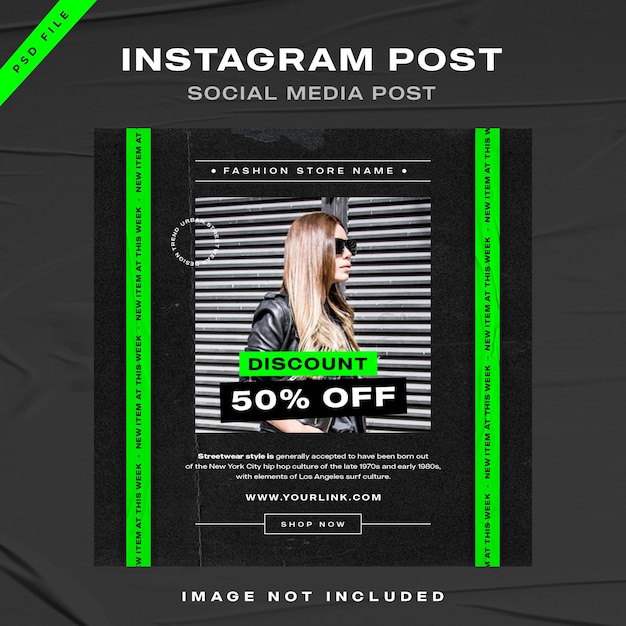 Fashion sale instagram post banner