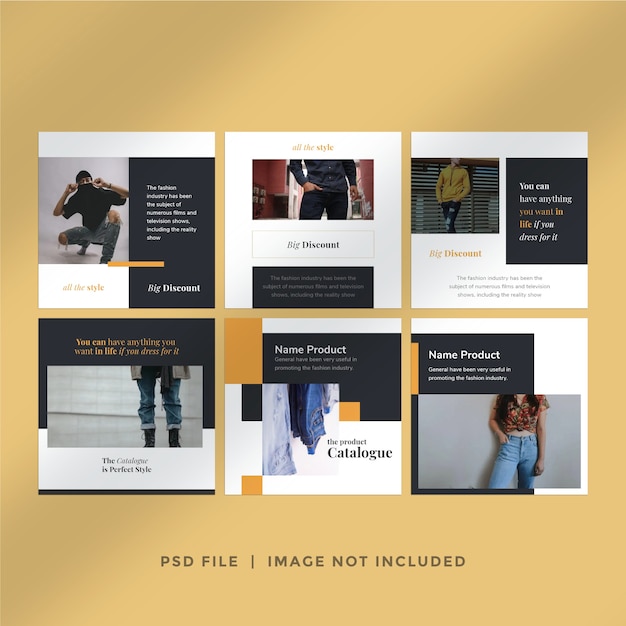 PSD fashion sale instagram post-collection template