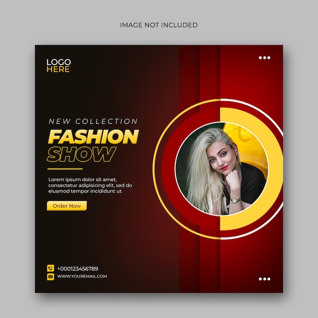 Fashion sale instagram post and social media banner template