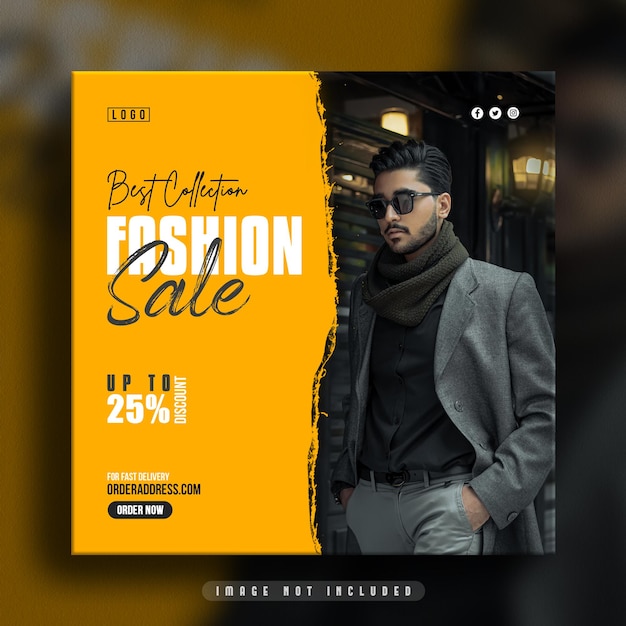 Fashion sale instagram post template for new arrival collection