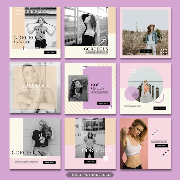 PSD fashion sale instagram post template premium psd