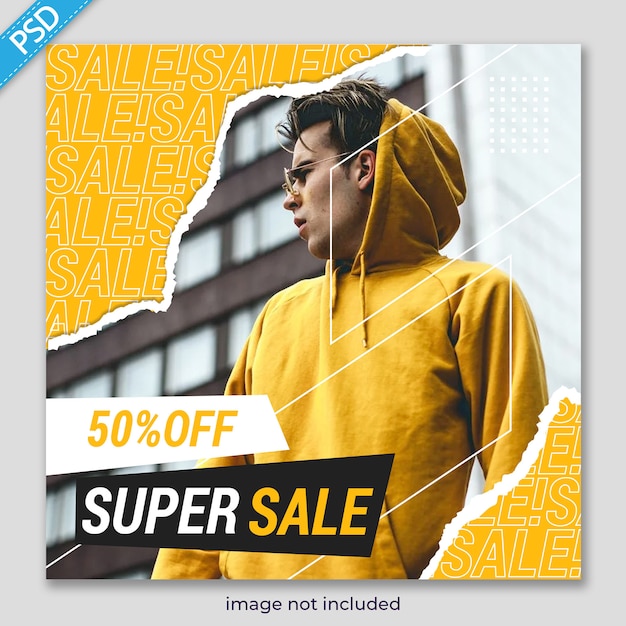 Fashion sale instagram post template