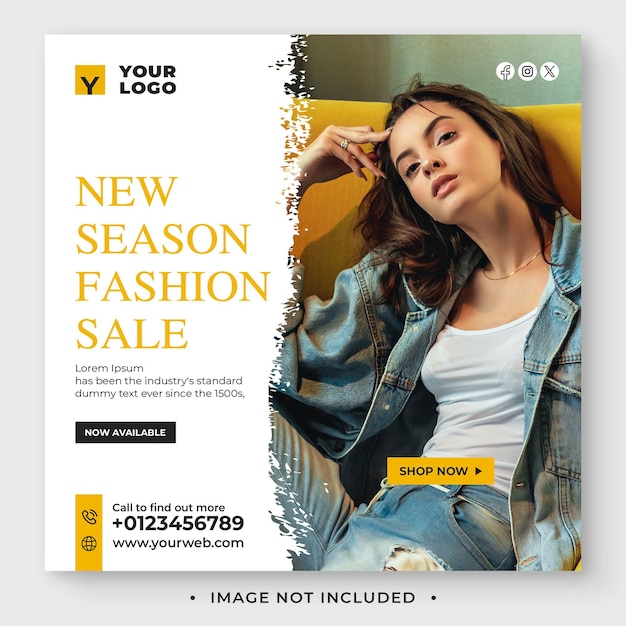 fashion sale instagram post template