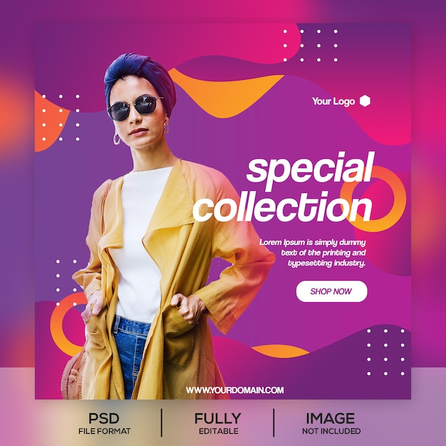 Fashion sale instagram post template