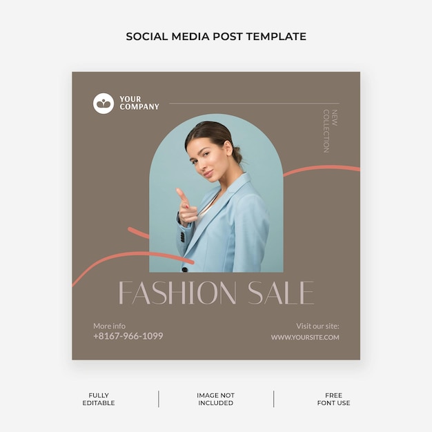fashion sale instagram post template