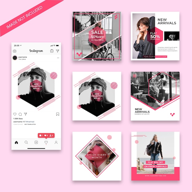 PSD fashion sale instagram post template