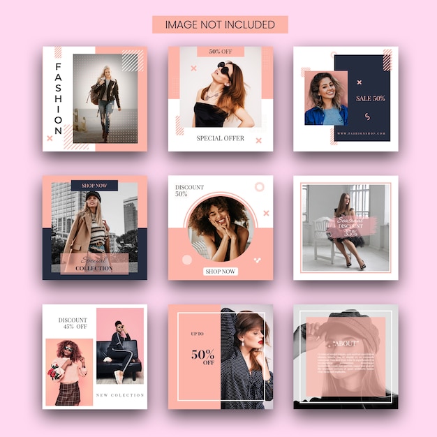 fashion sale instagram post template