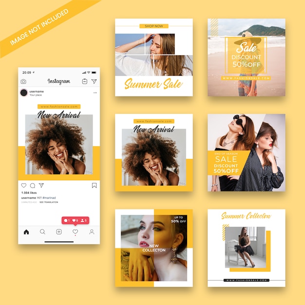 Fashion sale instagram post template