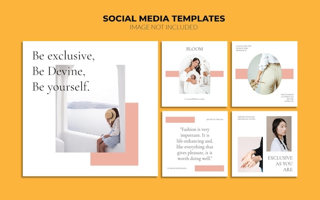 Fashion sale instagram social media post templates