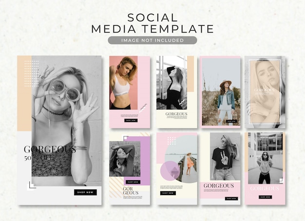 PSD fashion sale instagram story post template