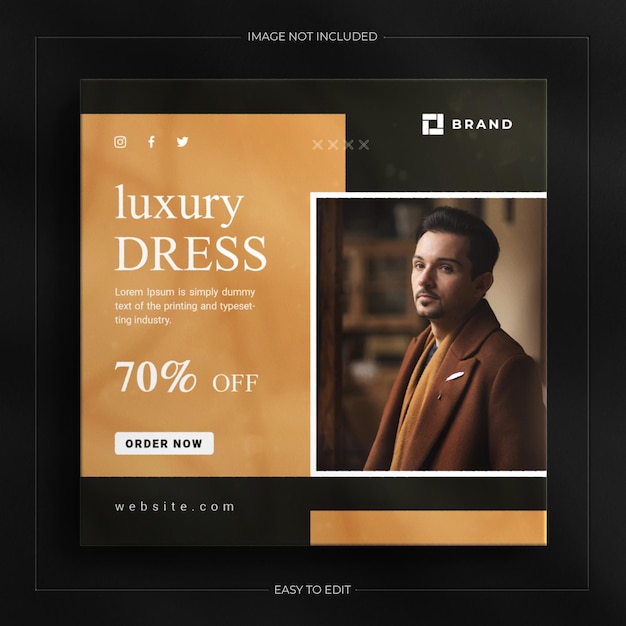 PSD fashion sale instagram story and social media banner template with a luxury mockup