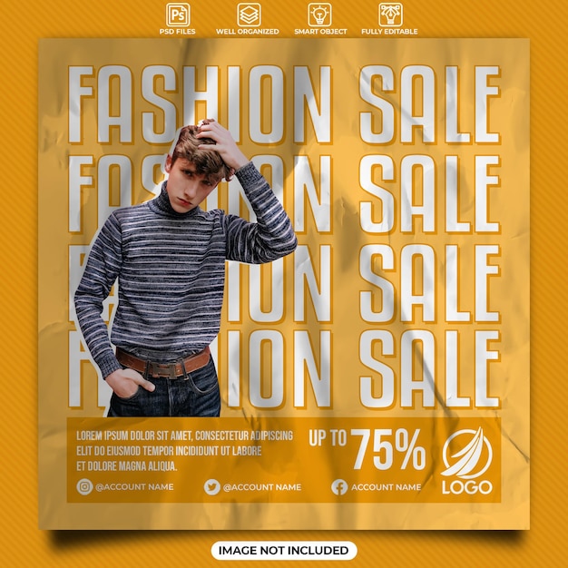 Fashion sale poster design