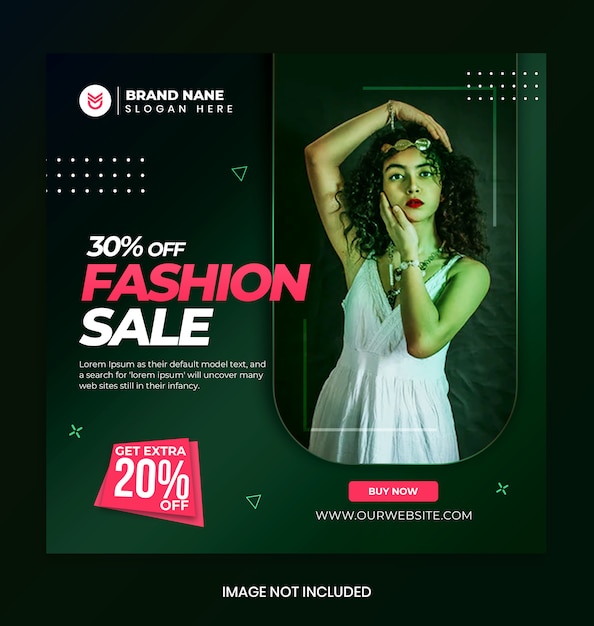 PSD banner di promozione vendita moda