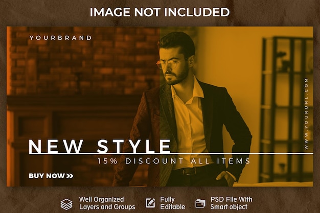 PSD fashion sale social media banner or facebook template