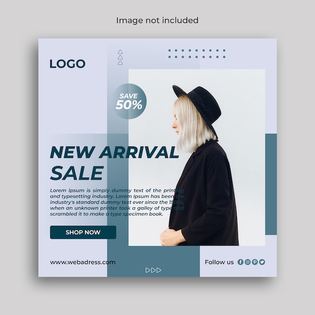 fashion sale social media banner