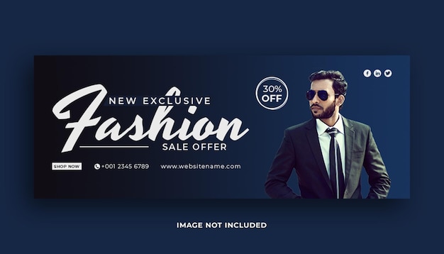 Fashion sale social media cover post banner template