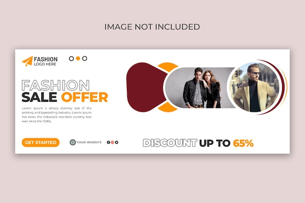 Fashion sale social media facebook cover design template