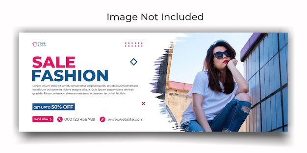 Fashion sale social media facebook and web cover template