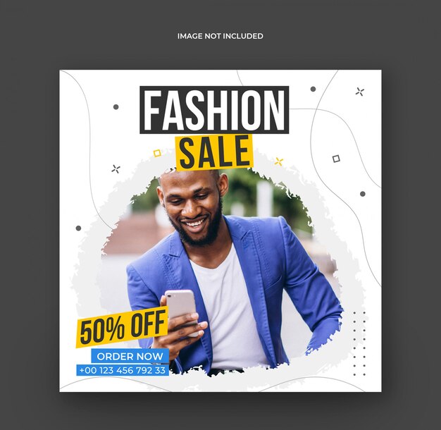 Fashion sale social media instagram banner and stories template