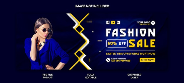 PSD fashion sale social media instagram post banner template design