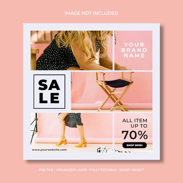 Fashion sale social media instagram post or square