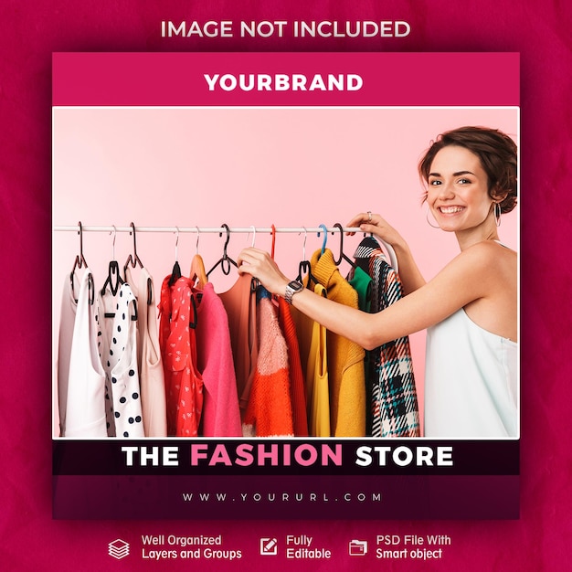продажа моды в социальных сетях instagram пост Tamplate