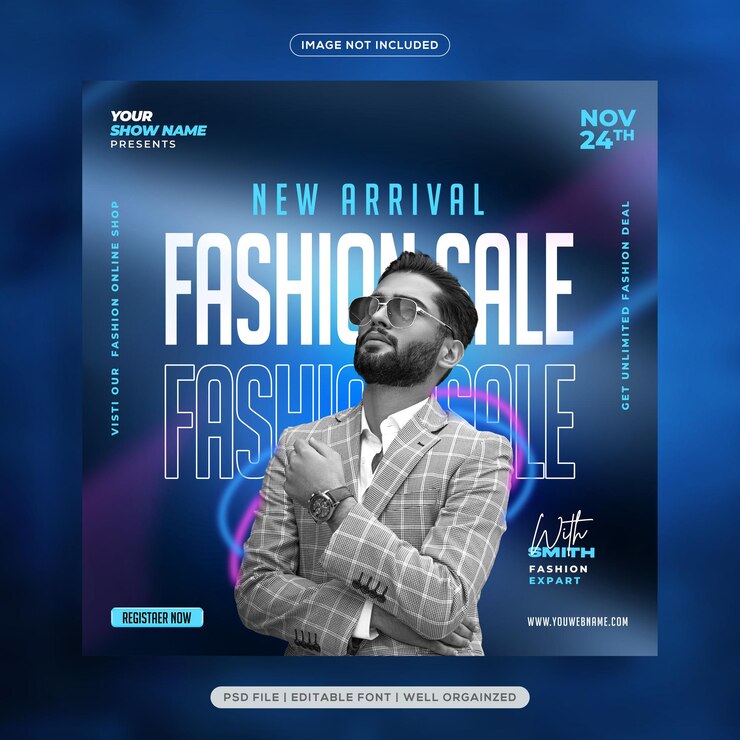 PSD fashion sale social media instagram post template