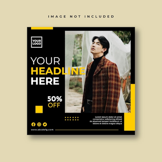 PSD fashion sale social media and instagram post template