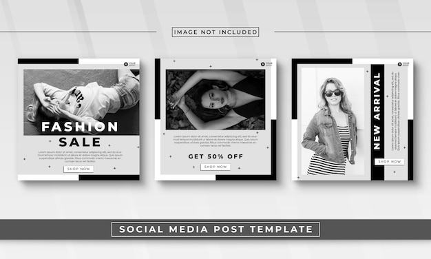 Fashion sale social media post banner template