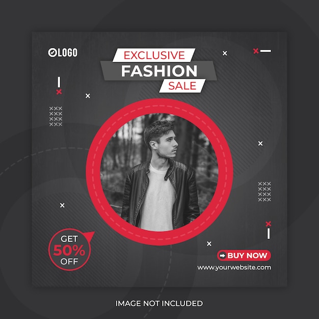 PSD fashion sale social media post or banner template