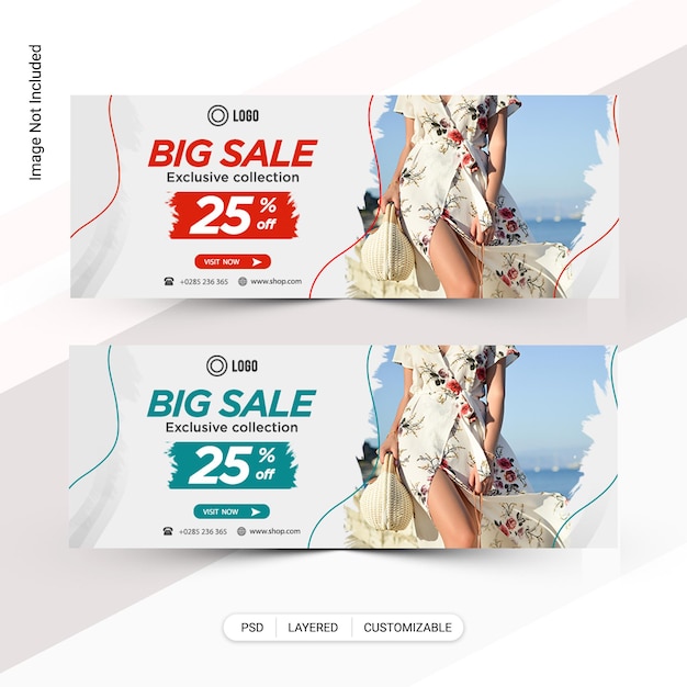 Fashion sale social media post banner