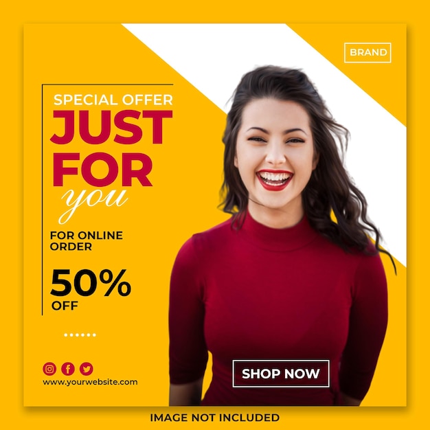 Premium PSD | Fashion sale social media post design