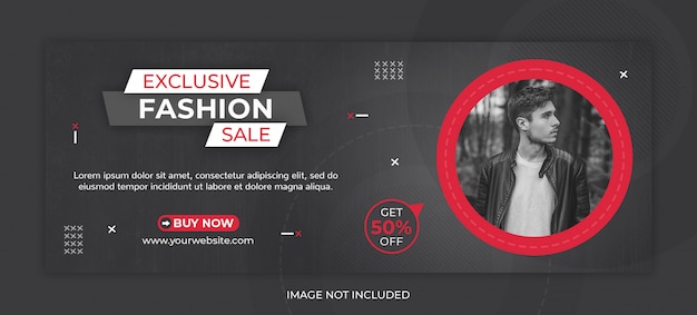 PSD fashion sale social media post or facebook cover template