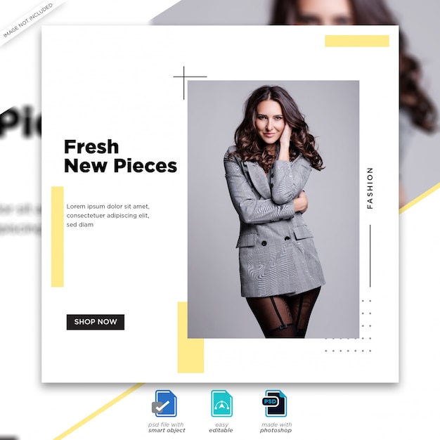 Fashion sale social media post template premium psd