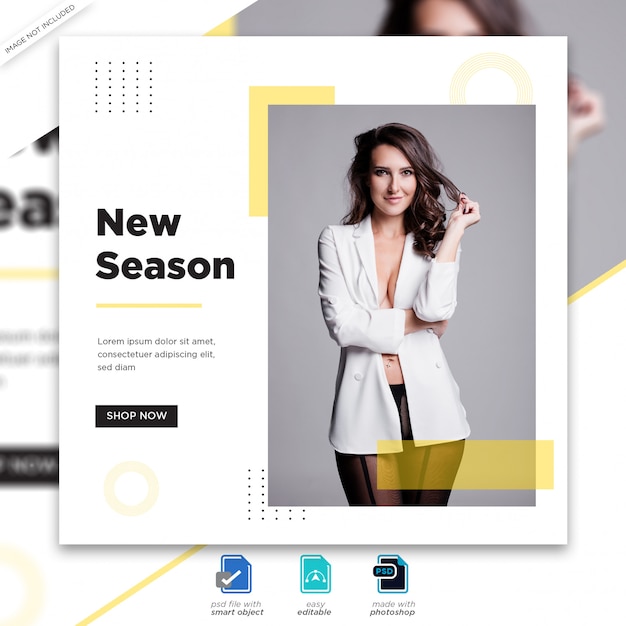 Modello di post di social media vendita di moda premium psd