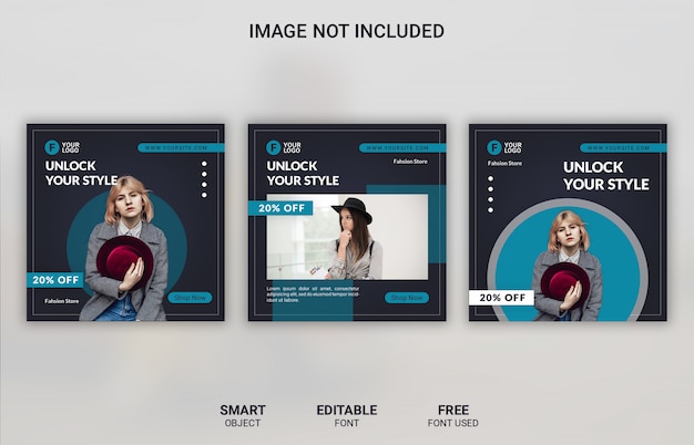 PSD fashion sale social media post template