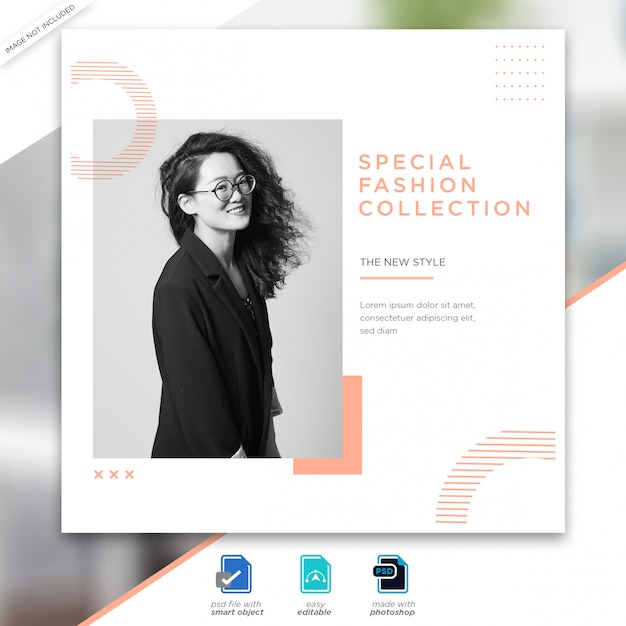 PSD fashion sale social media post template